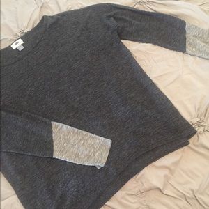 Old Navy Gray Two-Tone Sweater